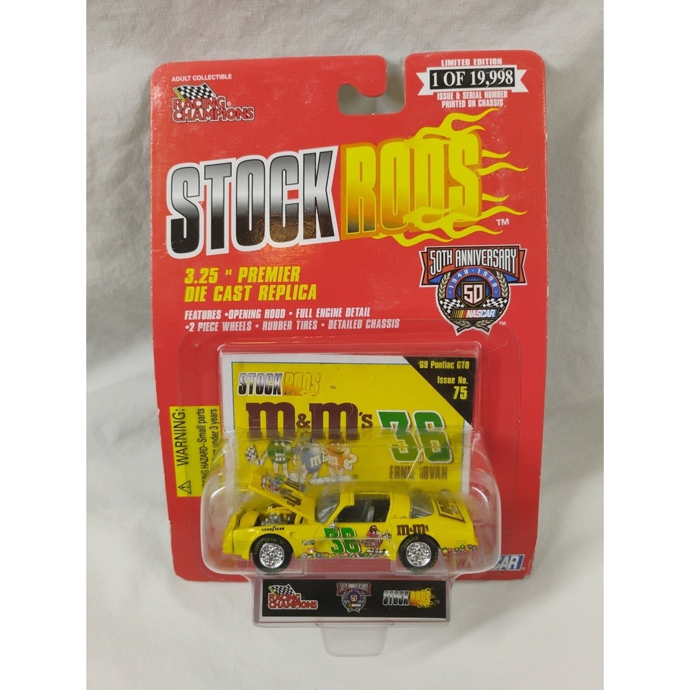 Stock Rods #75 Ernie Irvan '69 Pontiac GTO #36‎ M&Ms Car Racing Champions